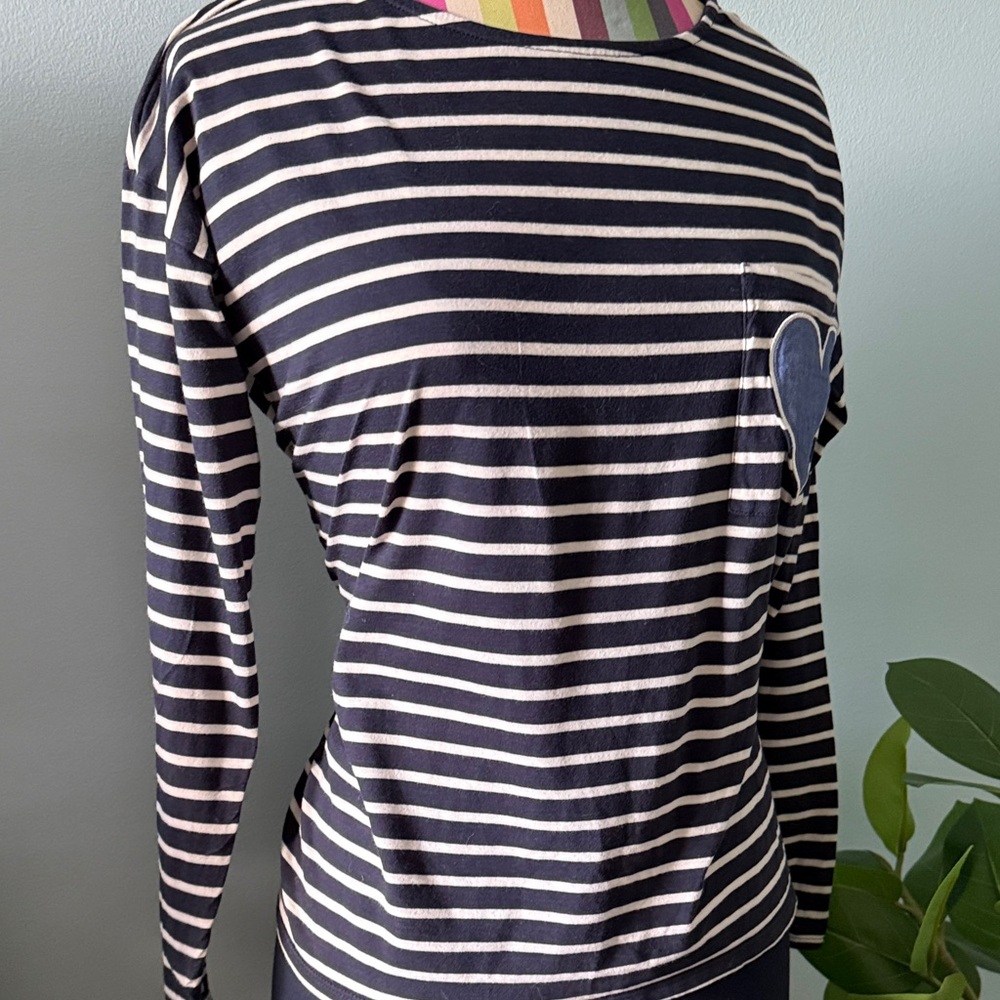 Chinti & Parker RARE Blue Marino Heart Top - Picture 5 of 5